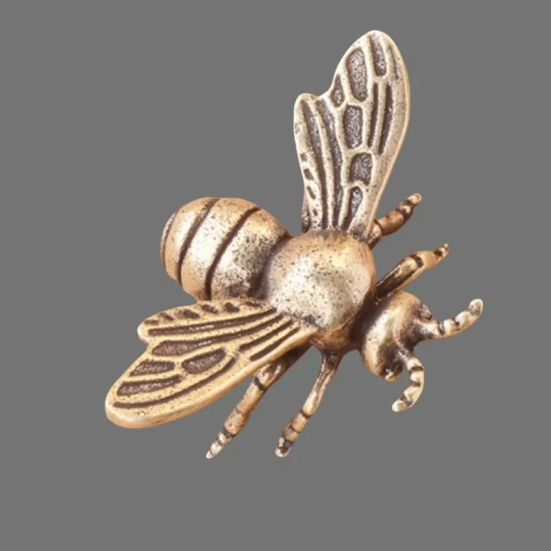 Handcrafted Antique Bronze Bee Sculptures for Home Office, Study Room Gifts