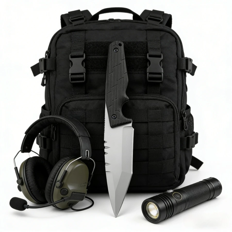 

Outdoor Small Straight Knife 7Cr13Mov Blade Black G10 Handle Camping Tactical Self-defense Hunting Knife Practical Cutting Knife