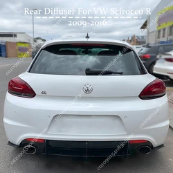 Rear Bumper Diffuser Lip Side Splitter For VW Volkswagen Scirocco R 2009-2016 Car Corner Guard Spoiler Body Kits Accessories