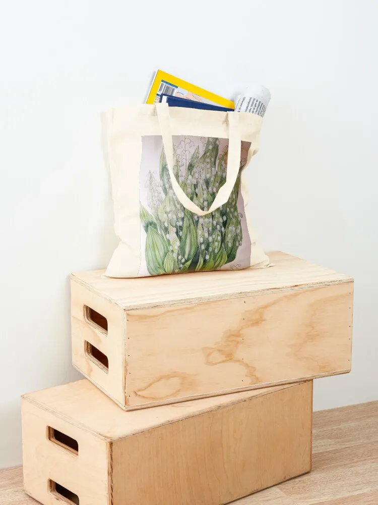 زنبق الوادي اللوحة المائية حمل حقيبة قماش حمل حقيبة يد حقائب النساء