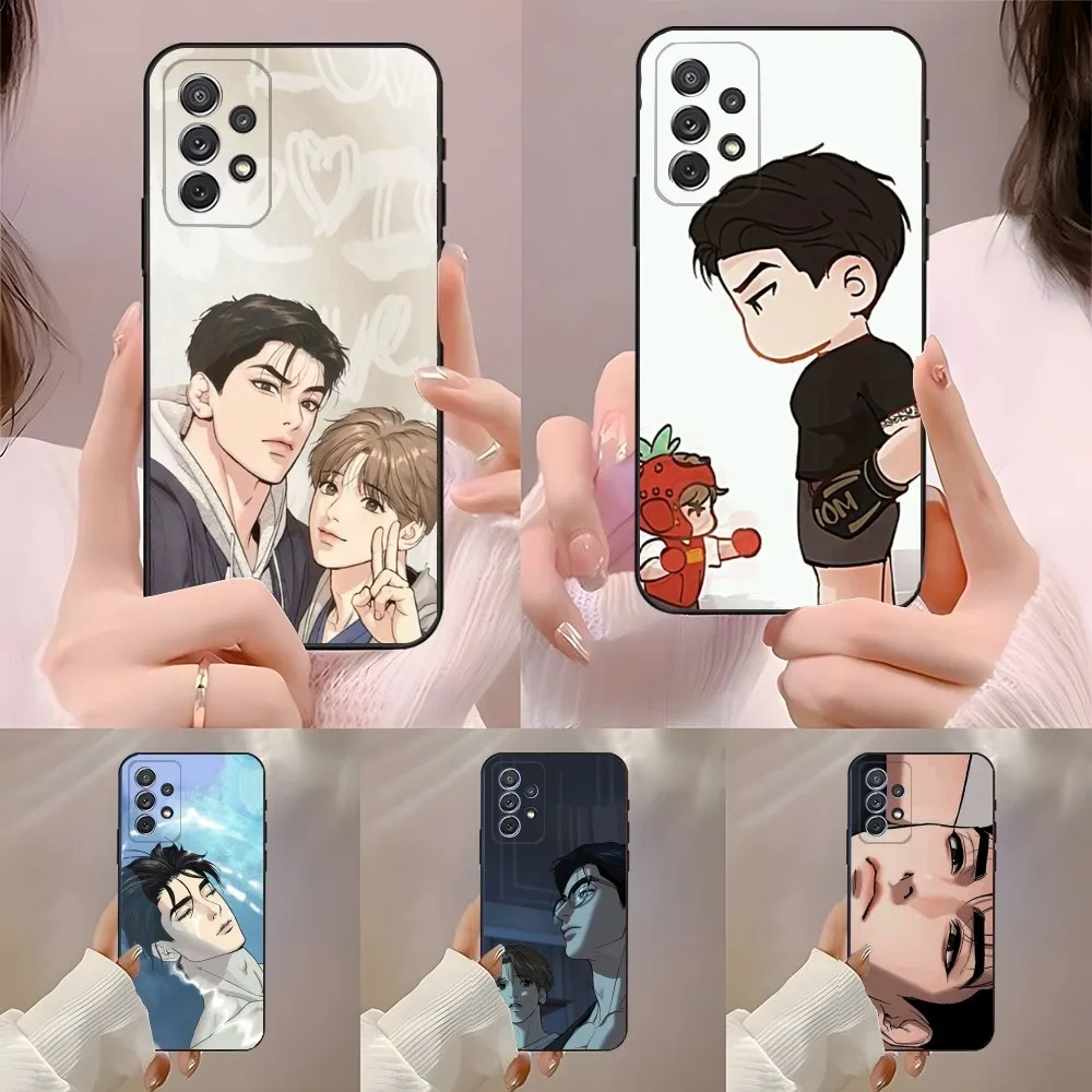 Joo Jaekyung Korean Comics Phone Case for SamsungA 91,80,73,72,71,70,53,52,51,42,41,40,32,31,30,22,21,20,13 S 4G 5G Soft Black