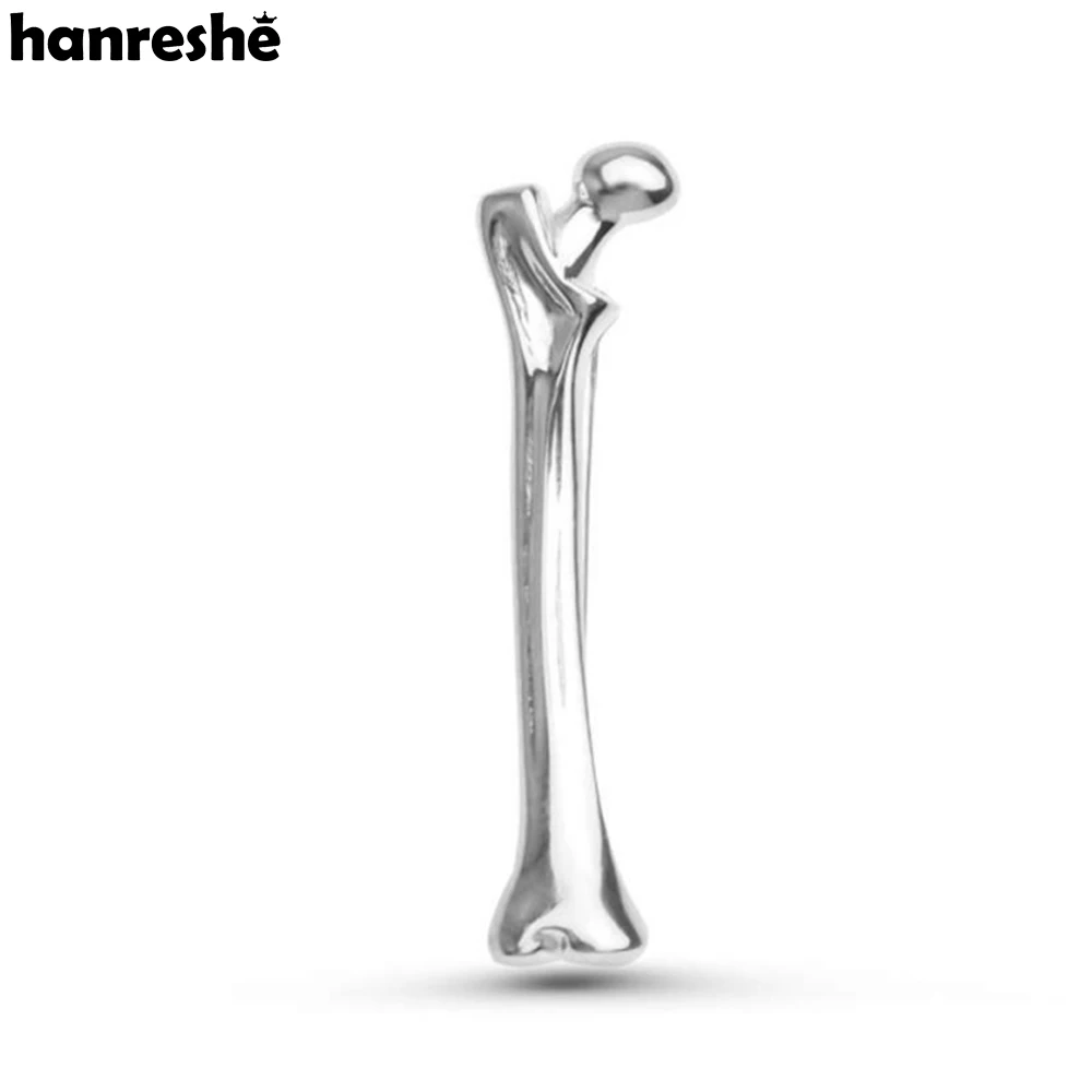 Hanreshe Thigh Bone Medical Brooch Pins Anatomy Orthopedics Lapel Backpack Badges Medicine Jewelry Gifts for Doctors Nurses