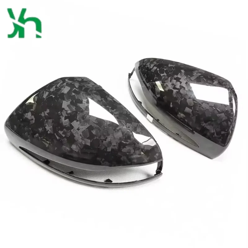 لمرسيدس بنز W222 W213 X205 W238 W205 C S GLC E AMG حافظة مرآة الباب غطاء مرآة من ألياف الكربون الجافة