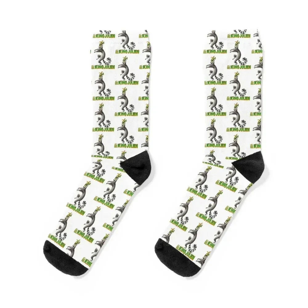 King Julien King Julien King Julien Socks christmas stocking warm winter Non-slip Socks Men's Women's