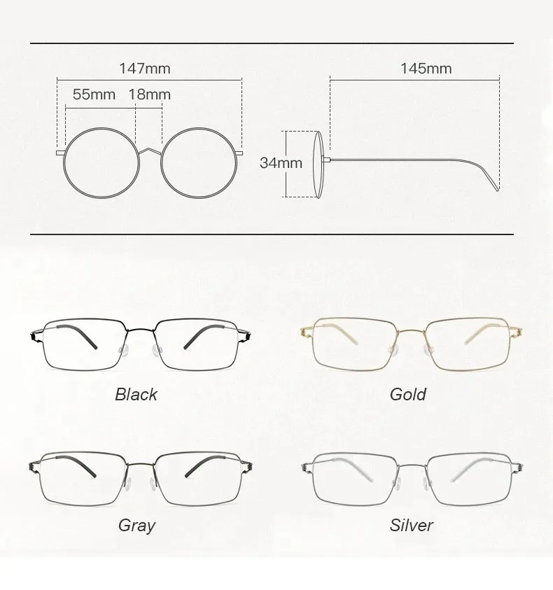Ultraleichte Titan-Brille, Rahmen für Herren, Retro-Quadratbrille, Damenbrille, Leserezept, Blaulicht-Blockierung + 3,5 + 4,0 – Detail 14