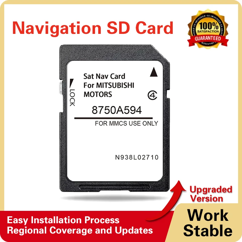 New Map for Mitsubishi Outlander XL/3/III 2012-2014 Sat Nav 2021 Navigation SD Card Europe UK 16GB with Anti Fog Sticker