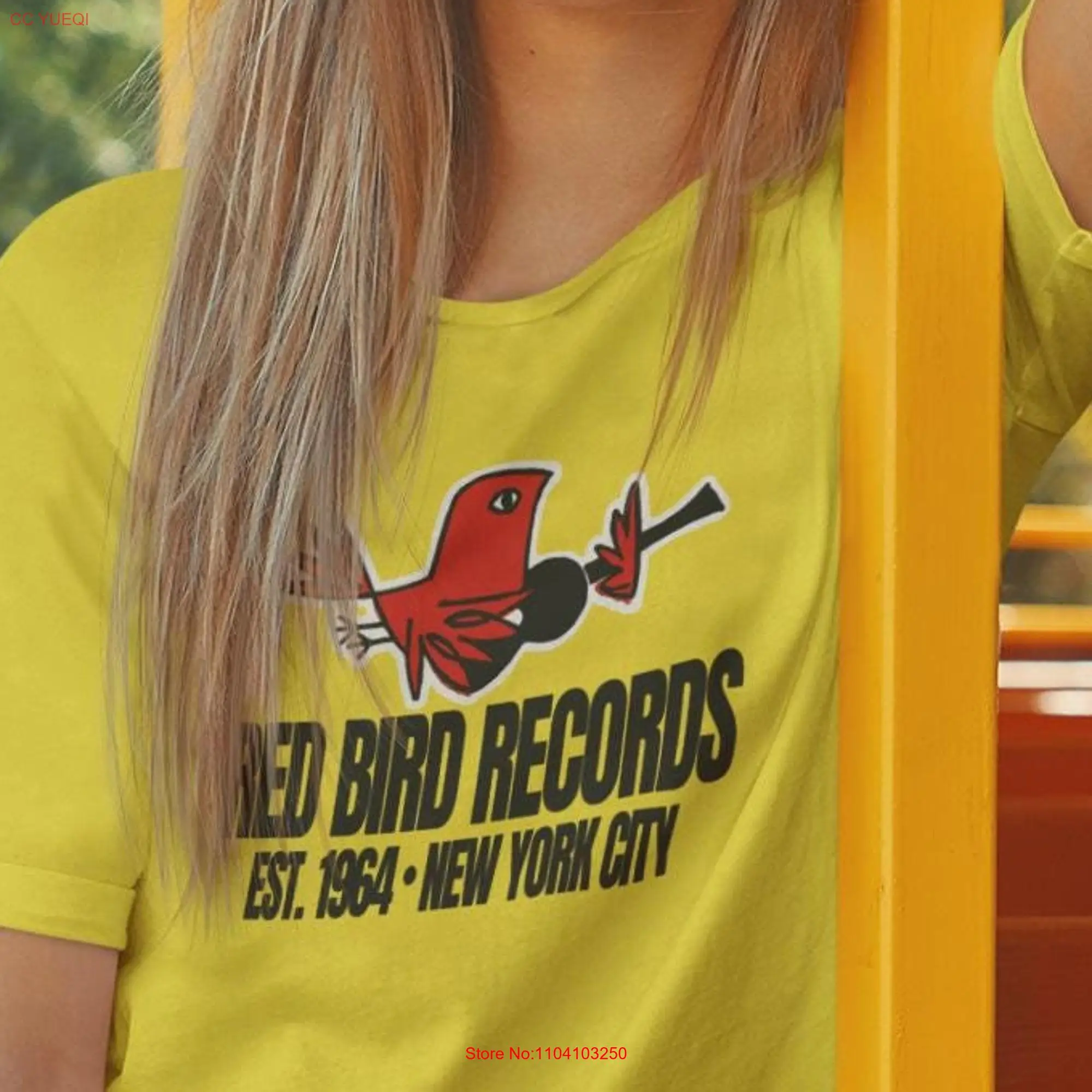 Red Bird Records Logo Record Label T Shirt long or short sleeves