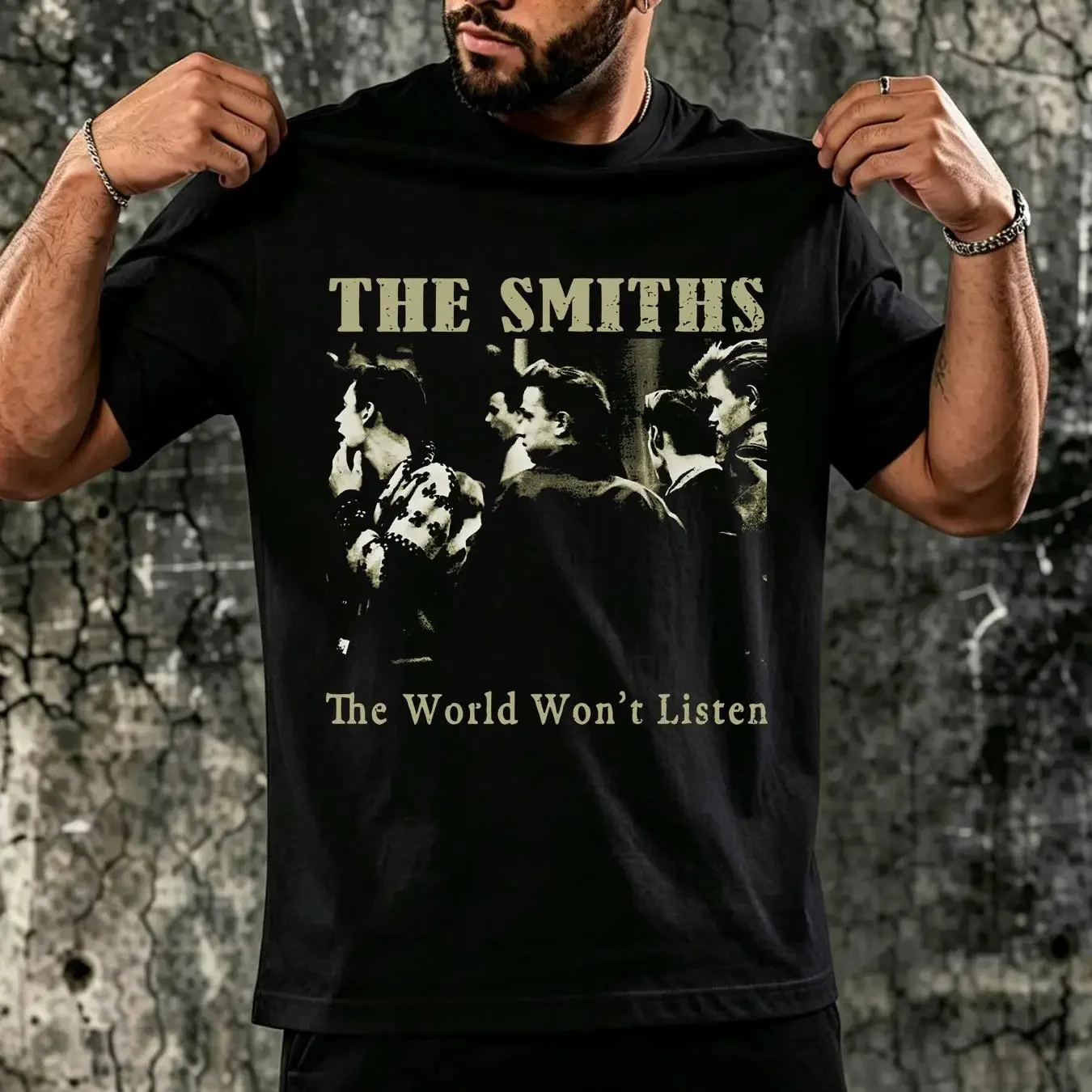 washed T Shirt Vintage The Smiths Aesthetic Retro 80s Musical long or short sleeves vintage Washed graphic Breathable