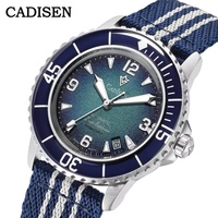 CADISEN 2025 New Automatic Mechanical Watch Man NH35 Movt Canvas Strap Leisure Wristwatch Luxury Luminous Waterproof Watches