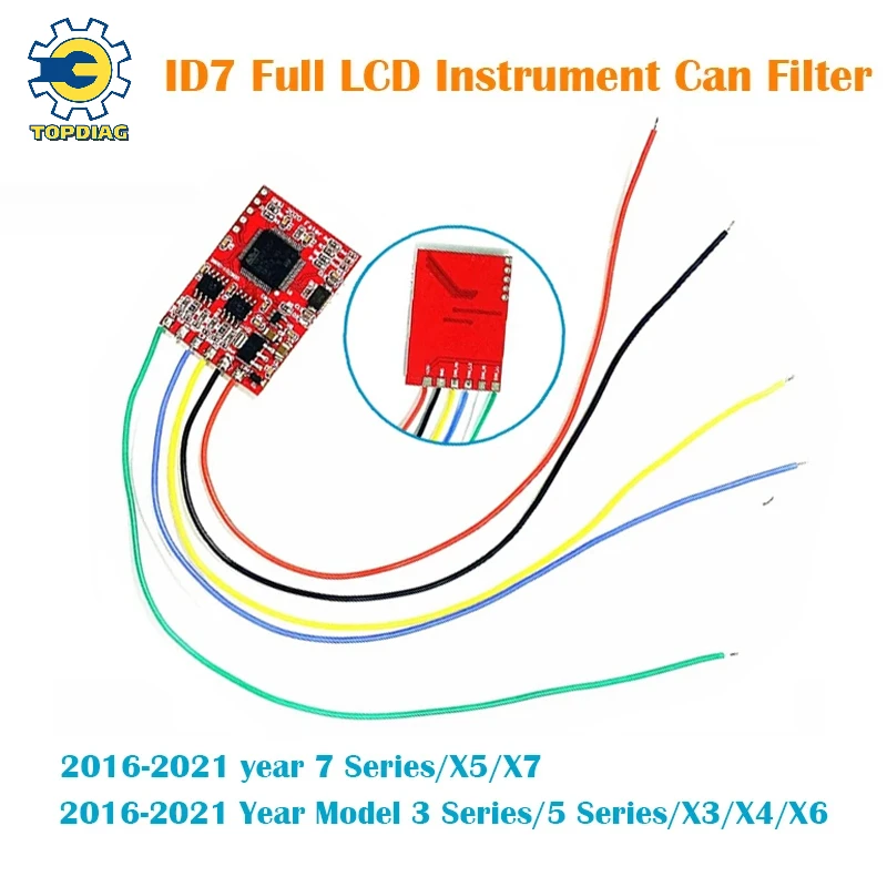 For BMW ID7 Full LCD Instrument Can Filter Mileage Correction CAN Filter for 2016-2021 7Series/X5/X7 3 Series/ 5Series/X3/X4/X6