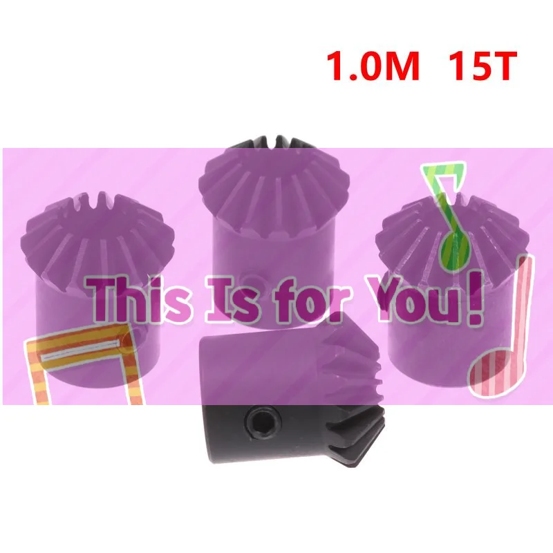 【HMA】2Pcs 45# Steel 1M 15T Spiral Bevel Gear M1 Modulus 1:1 90 Degrees Differential Gear Bevel Gear Accessories