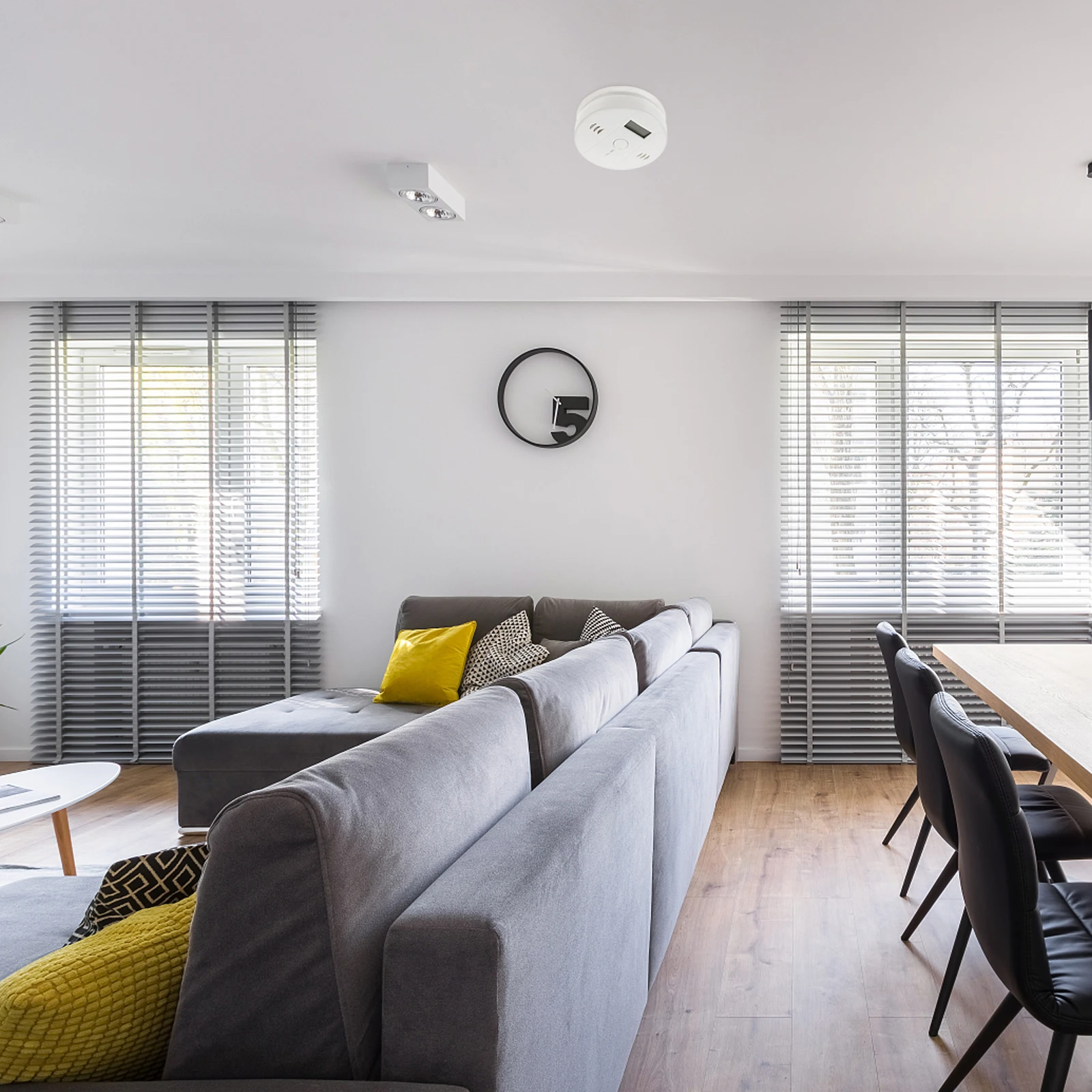 1pc Portable Gas Lcd Digital Sensor Reliable Household Smoke Co Detection Equipment Durable Abs