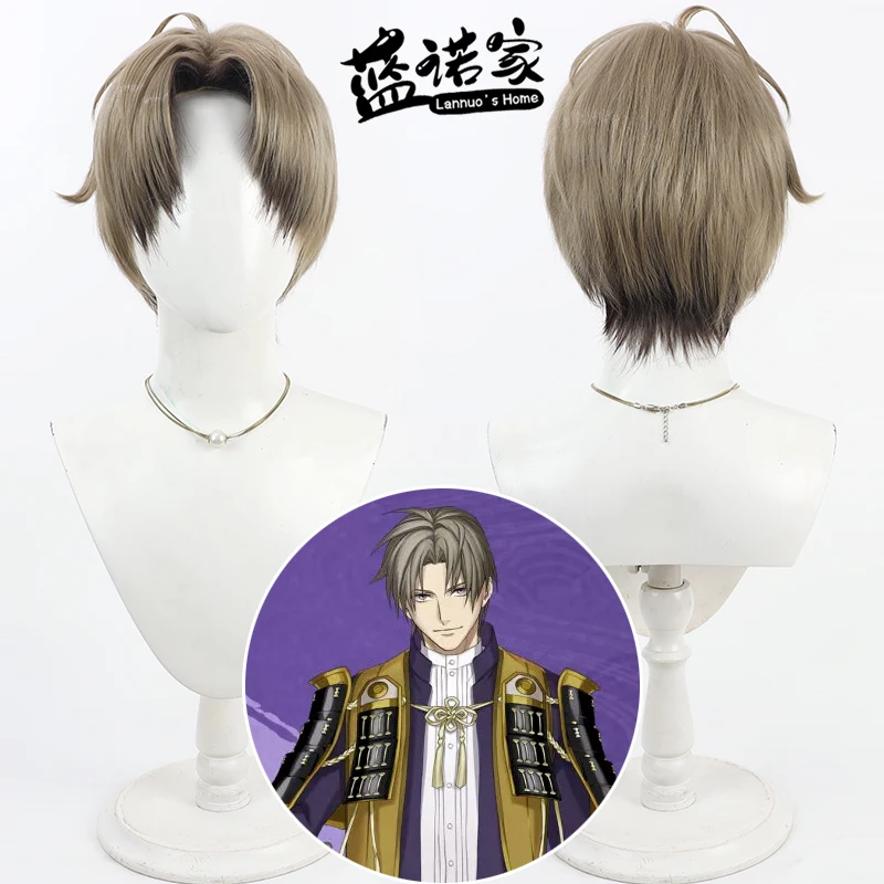 

Игра Touken Ranbu Online Heshikiri Hasebe, парик для косплея, реквизит для Хэллоуина, синтетические волосы, термостойкое волокно + шапочка для парика