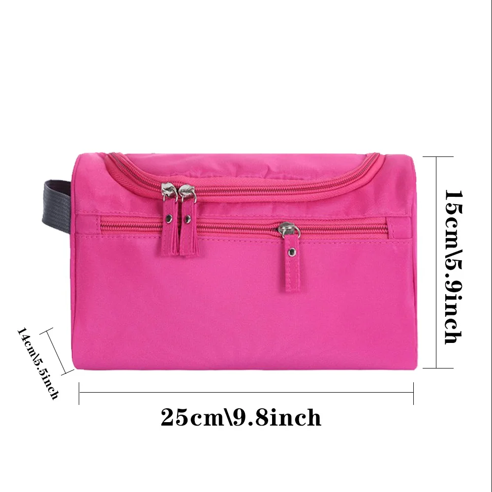 Stylish Unisex Travel Toiletry Pouch Hanging Cosmetic Organizer Dog Pattern Wash Bag for Camping Short‑term Vacations