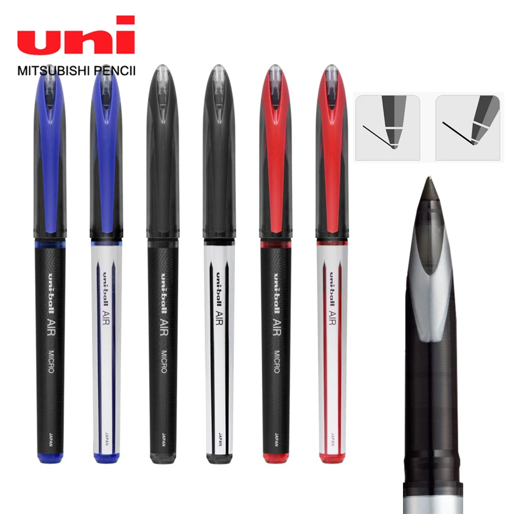 3/6pcs Japan Uniball Gel Pen AIR Straight Liquid Signature Pen UBA-188 Black Technology 0.5/0.7mm Free Writing School Supplies