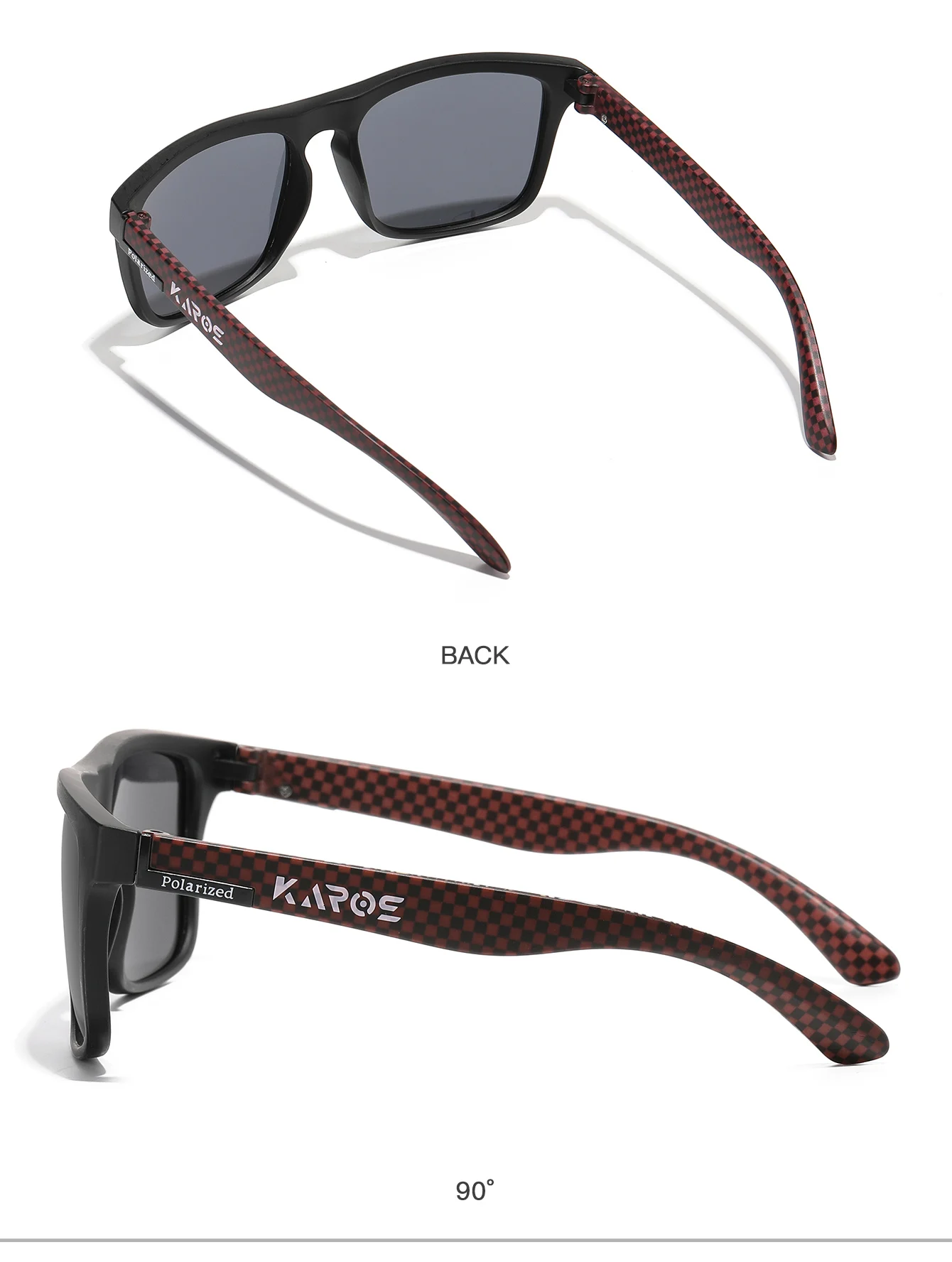 KAROS Männer/Frauen Polarisierte Sonnenbrille Quadratischen Spiegel Marke Design Luxus UV400 Sonnenschirm Unisex Angeln Fahren Radfahren Wandern – Detail 18