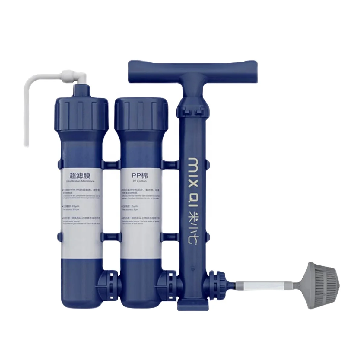 

Custom Portable Outdoor Water Purifier Hand-Pressure Individual Filter For RV Camping Vehicle Survival Drinking Water Filter