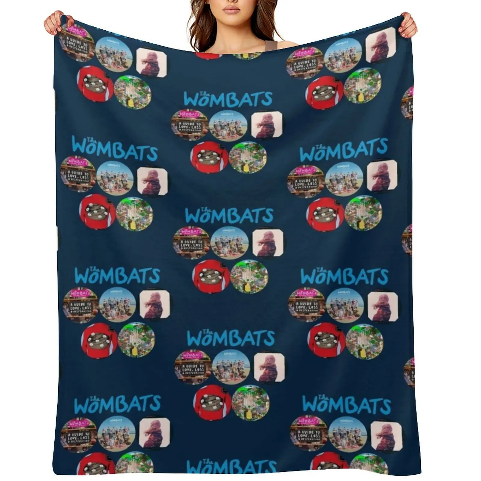 

The Wombats classic t shirt The Wombats Tee and Throw Blanket Soft Beds Heavy Decorative Sofas Luxury Throw Blankets