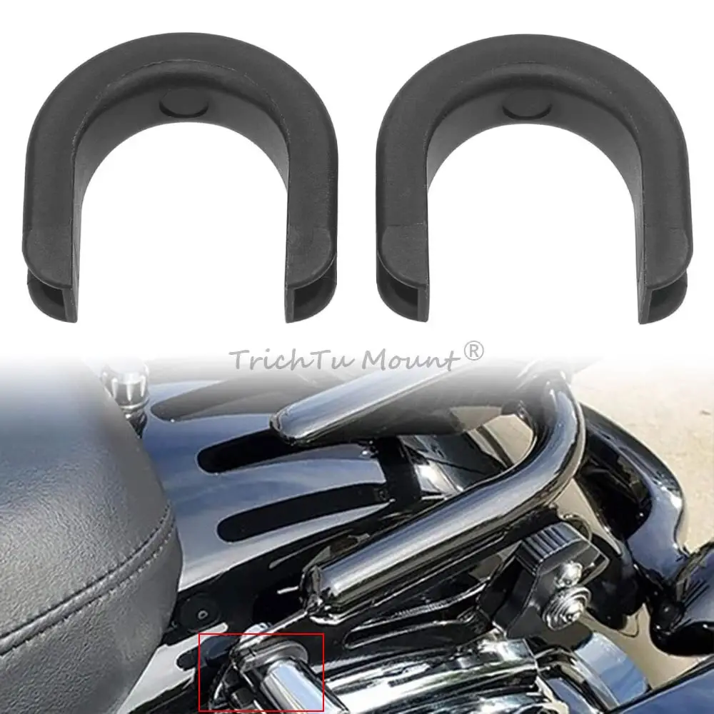 Motorcycle Luggage Rack Sissy Bar Backrest 2PCS Side Plate mounting Bracket Grommet Bushing ABS Plastic Fit For Halrey Trouring