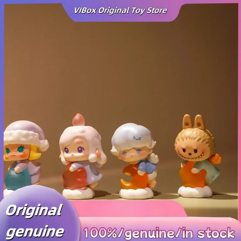 Genuino POPMART Goodnight, Night Sky Series Pop Bean Blind Box Mini modelo Light Up Series Blind Bag lindo caja misteriosa regalo