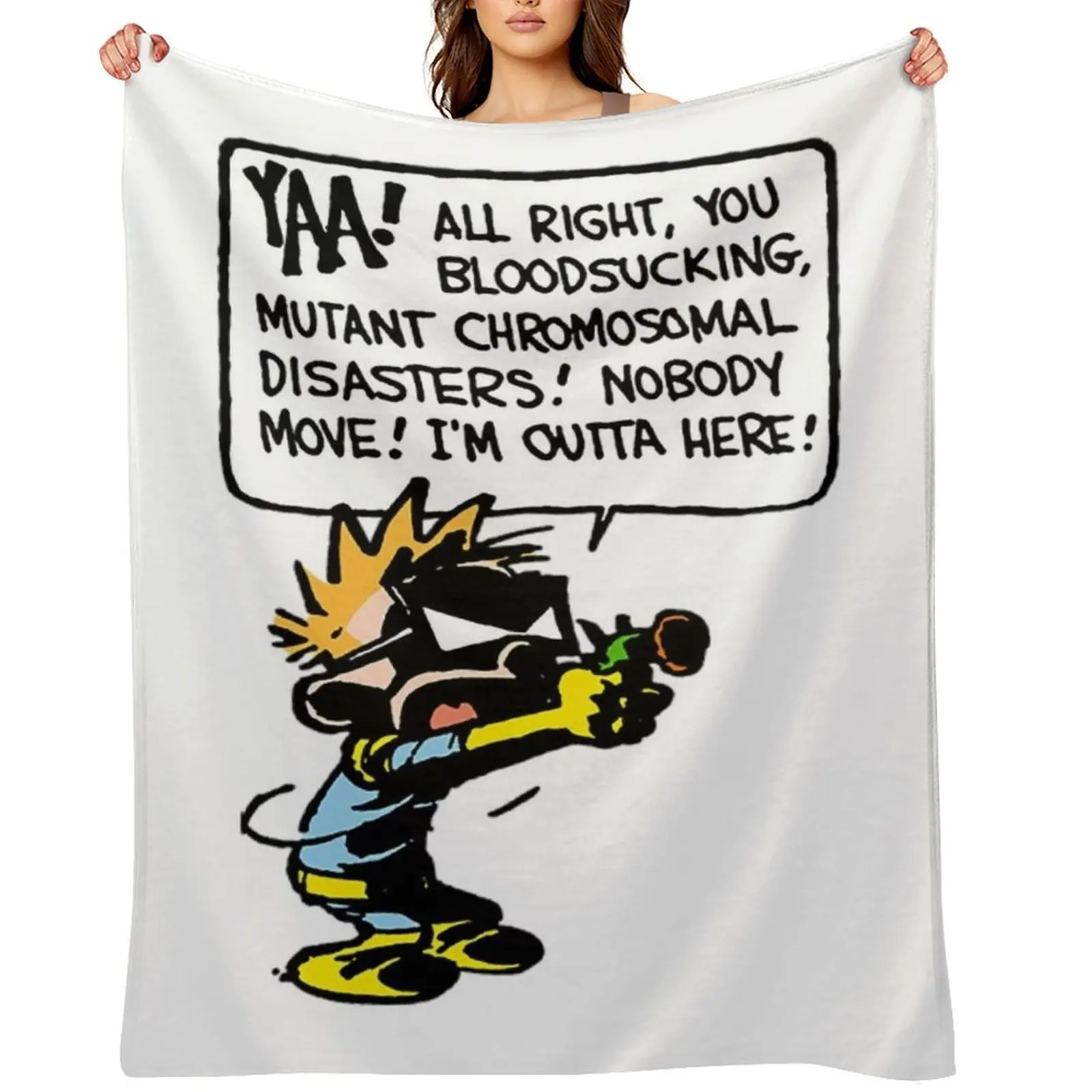 

Calvin And Hobbes T-ShirtSPACEMAN SPIFF - 2.0 Throw Blanket blankets ands valentine gift ideas Hairy Summer Beddings Blankets