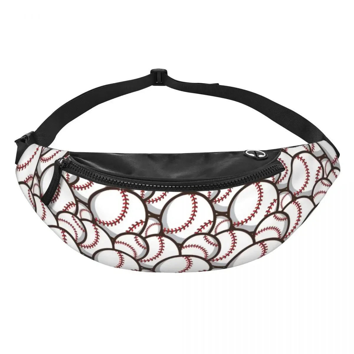 Baseball Softball Ball Sport Pattern Fanny Pack Women Men Cool Crossbody Waist Bag for Camping Biking Phone Money Pouch