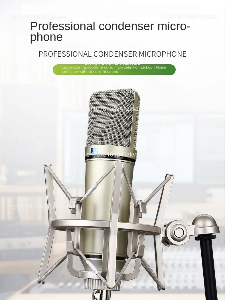 U87 Condenser Microphone E-commerce Live Karaoke Professional Hand Holding Line Microphone