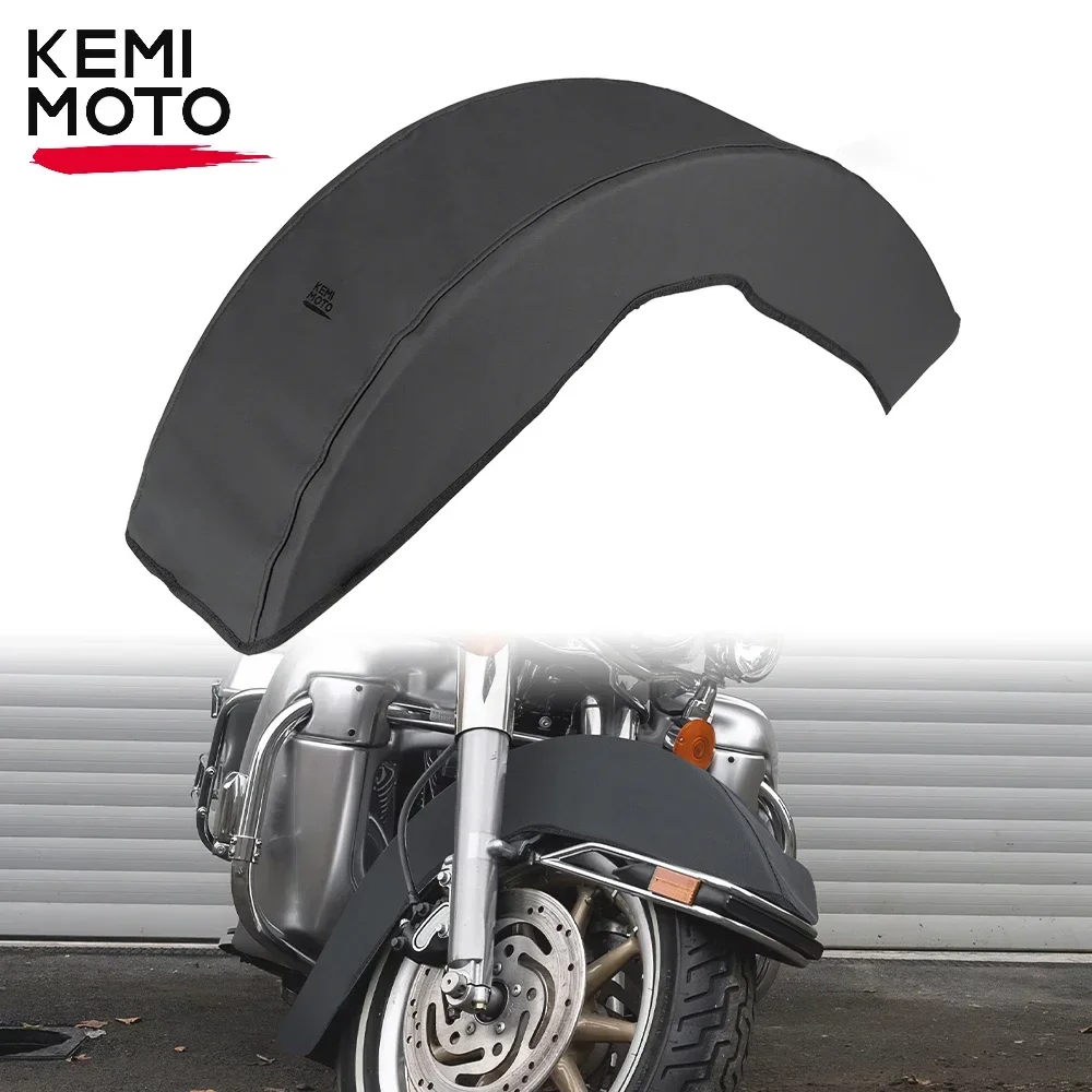 Motorcycle Fender Cover PU Waterproof Dustproof Front Mudguard Cover Fender Protector for Touring Trike Models Moto Accessories