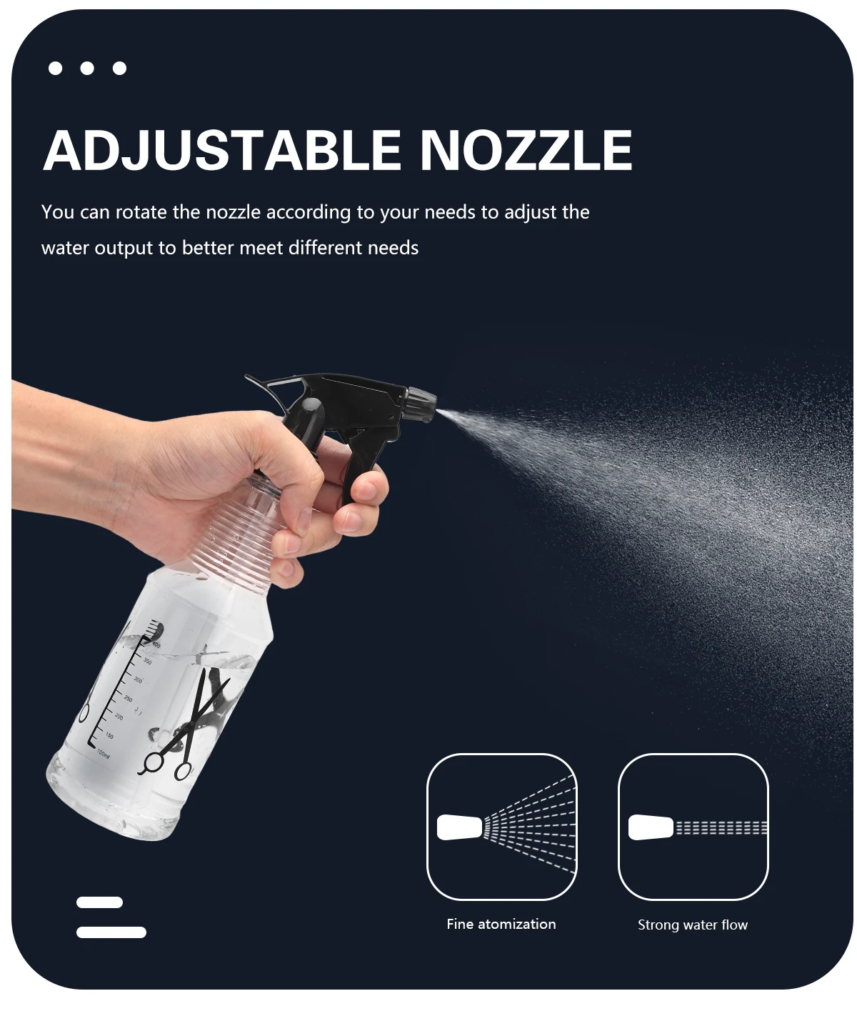 300ml Sprüh flasche Friseursalon Pulver Friseur Nachhaltig keit nachfüllbare Silikon behälter Barbershop Styling Tools Zubehör – Detail 4