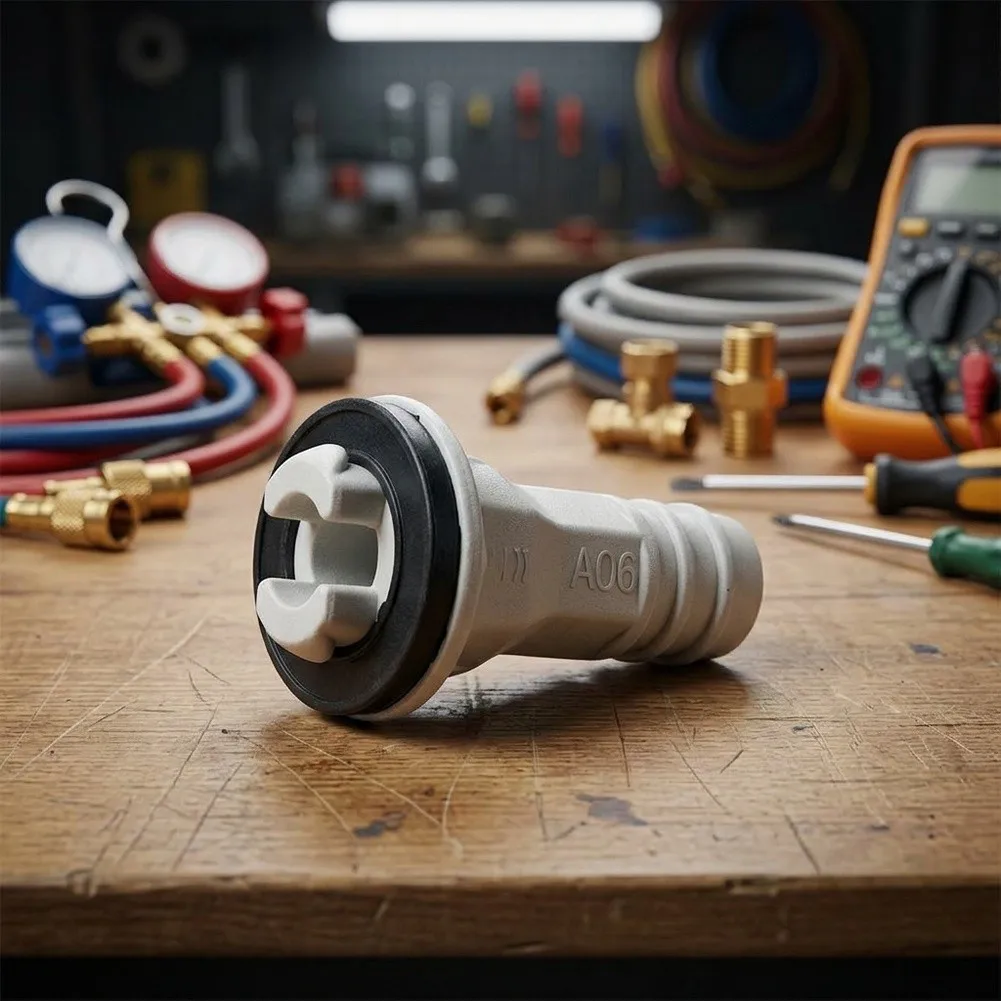 Practical for Air Conditioner Drain Hose Connector Straight Fitting Plastic Material 0 6 inch Connection Hole Size