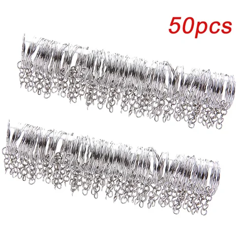 Imagen 2 del producto Llavero Chapado en plata de acero inoxidable antioxidante para hombres y mujeres, llavero Universal, accesorios de anillo redondo de Metal dividido