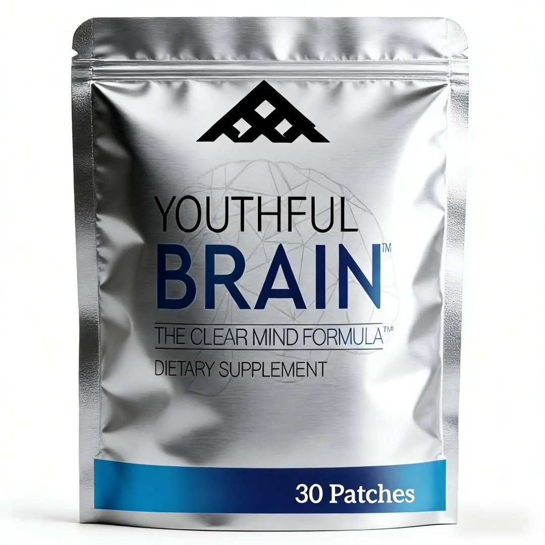 Youthful Brain Nootropic Vitamin Brain Matrix Transdermal Patches- Memory, Focus & Aging Support 30 Patches