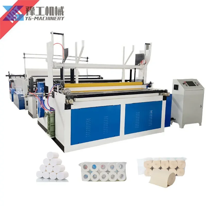 YG Family Business Small Scale Semi Automatic Toilet Paper Rewinding Machine Production Line