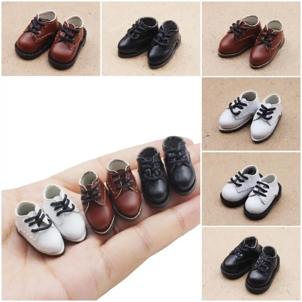 

1Pair Round Toe 1/12 Bjd Doll Shoes Shoes Doll PU Leather BJD Doll PU Shoes 1 Pair Cute Doll PU Leather Shoes 1/12 BJD Doll