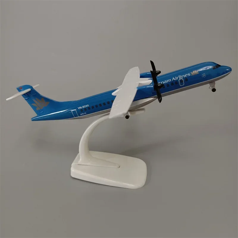 Modelo fundido do avião do metal com rodas e hélices, companhias aéreas de Vietname, ATR, Malásia, CEBU, PINOS, ar ATR, liga, 20cm