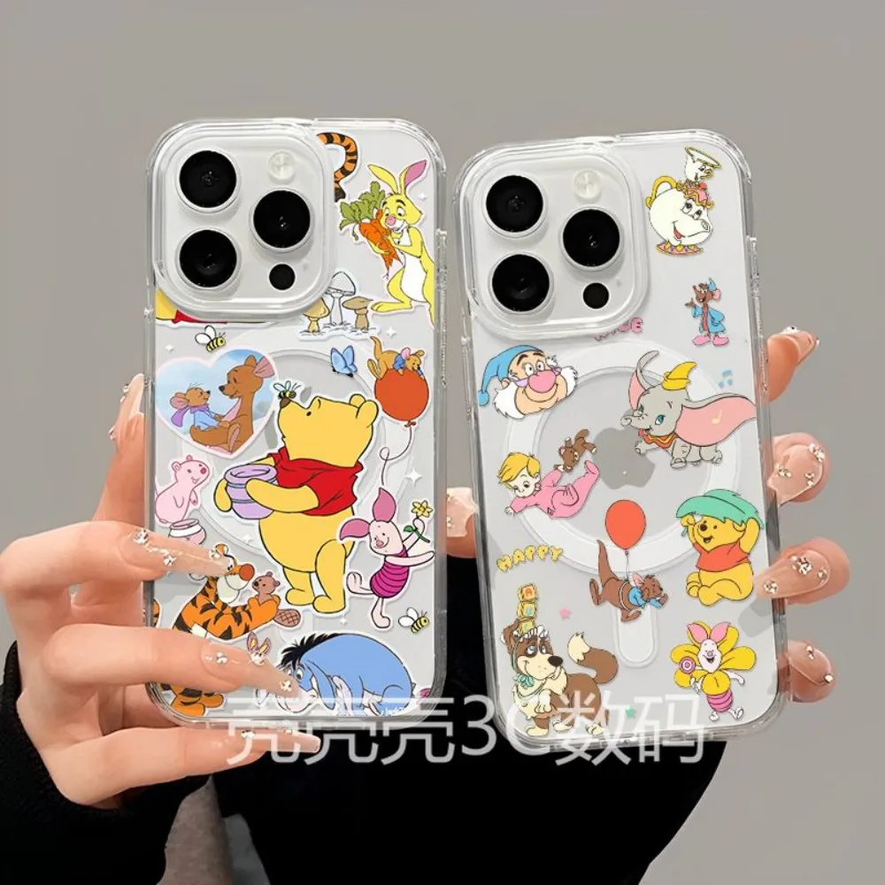 NEW Magnetic Phone Case for Samsung Galaxy S26 S25 S24 S23 S22 S21 S20 FE Edge Plus Ultra 5G TPU Cover Cute WinnieS the PoohS