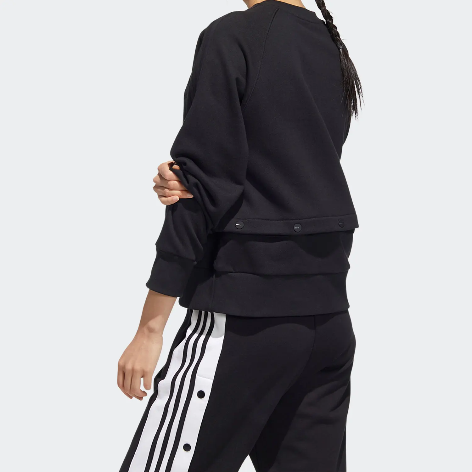 Adidas genuine Three Stripes Casual Women's Round Neck Sweatshirt HH9457