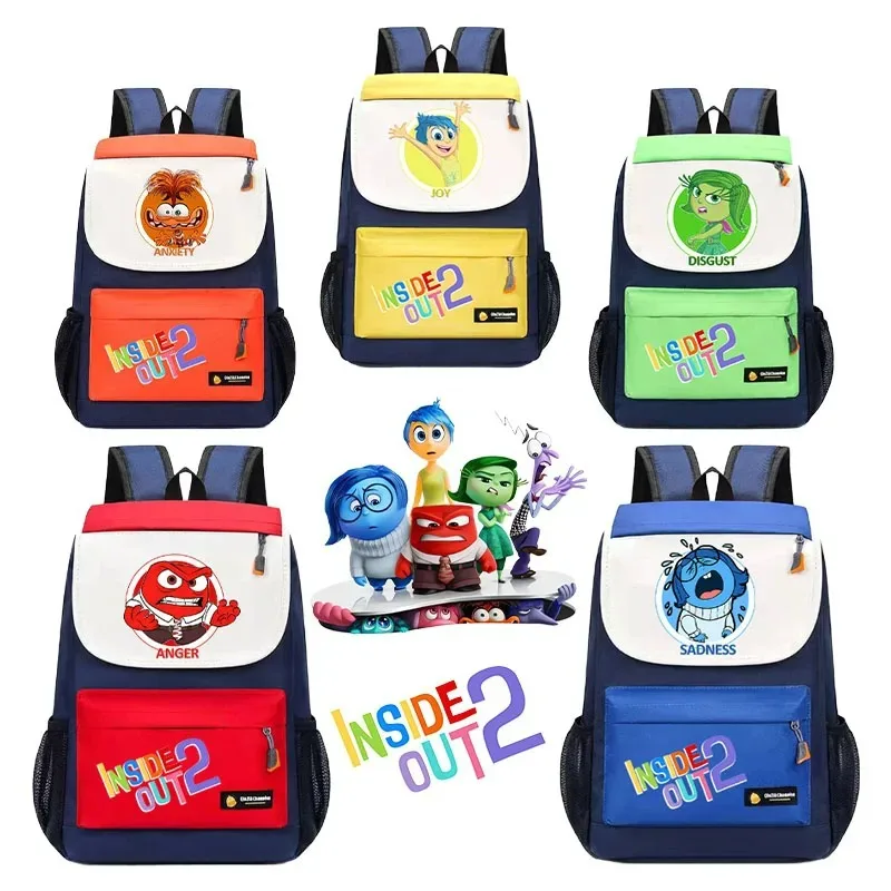 

Disney Inside Out 2 Backpack Anime Movie Joy Sadness Anger Disgust Anxiety Envy Cute Student Backpack Back To School Gift