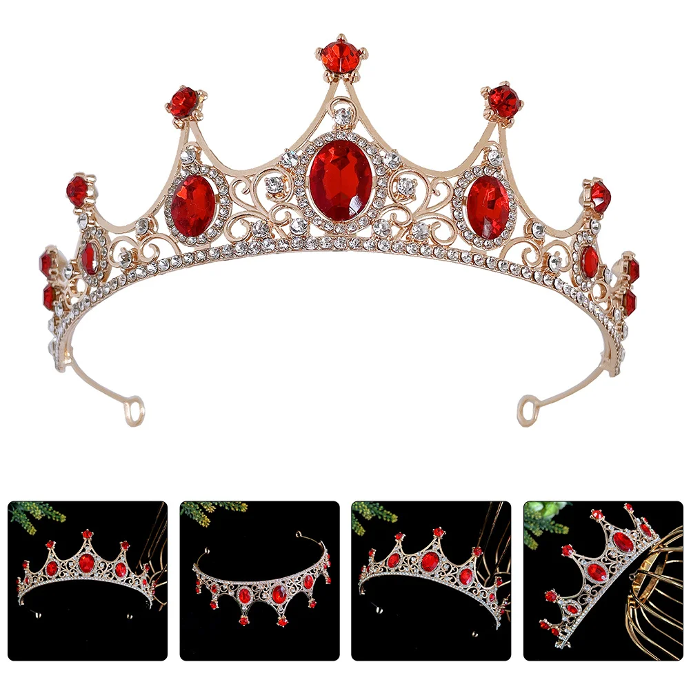 

Children Crown Vintage Rhinestone Tiara Wedding Bride Hair Accessories Banquet Party Headdress Tiaras For Girls Women