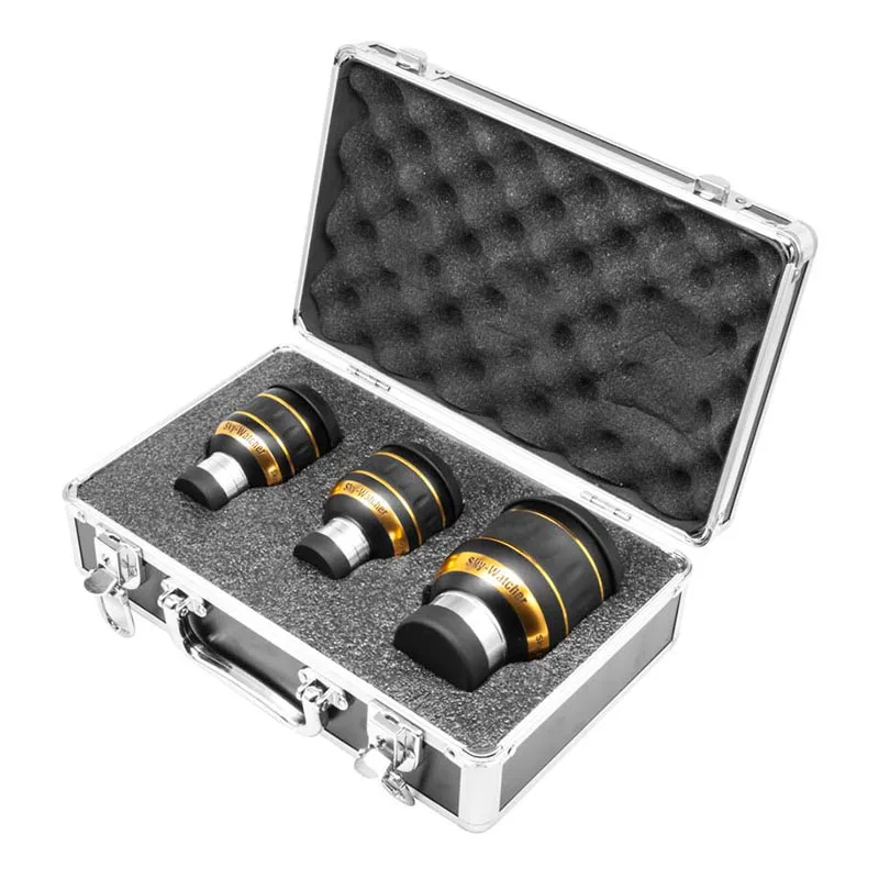 Sky-Watcher 82 Degree Sky Panorama Ultra Wide Telescope Eyepiece Kit 7mm (1.25″), 15mm (1.25″), 23mm (2″)