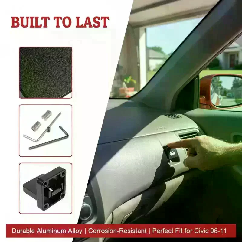For Civic 2011-1996 Hand Tools Car Hood Release Latch Handle Repair Kit Aluminum Bonnet Cover Latch Easy To Operate High Quality