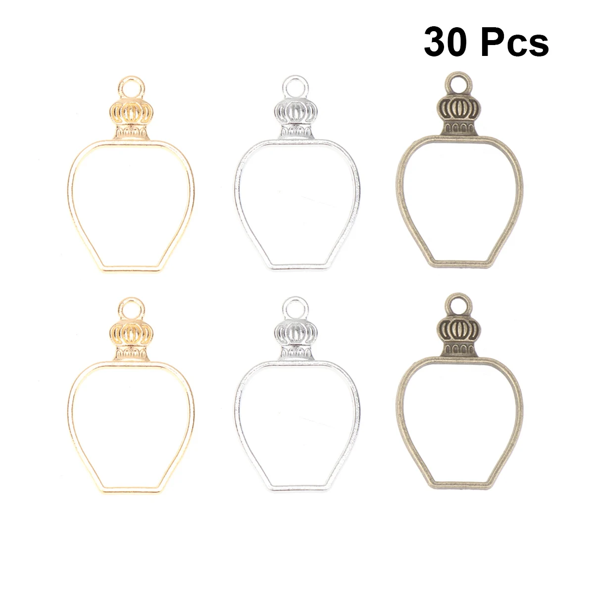 

30 шт., рамка для подвески «сделай сам», полая бутылка для дрейфа, креативный набор для изготовления ювелирных изделий, стильный шарм для браслета, ожерелья