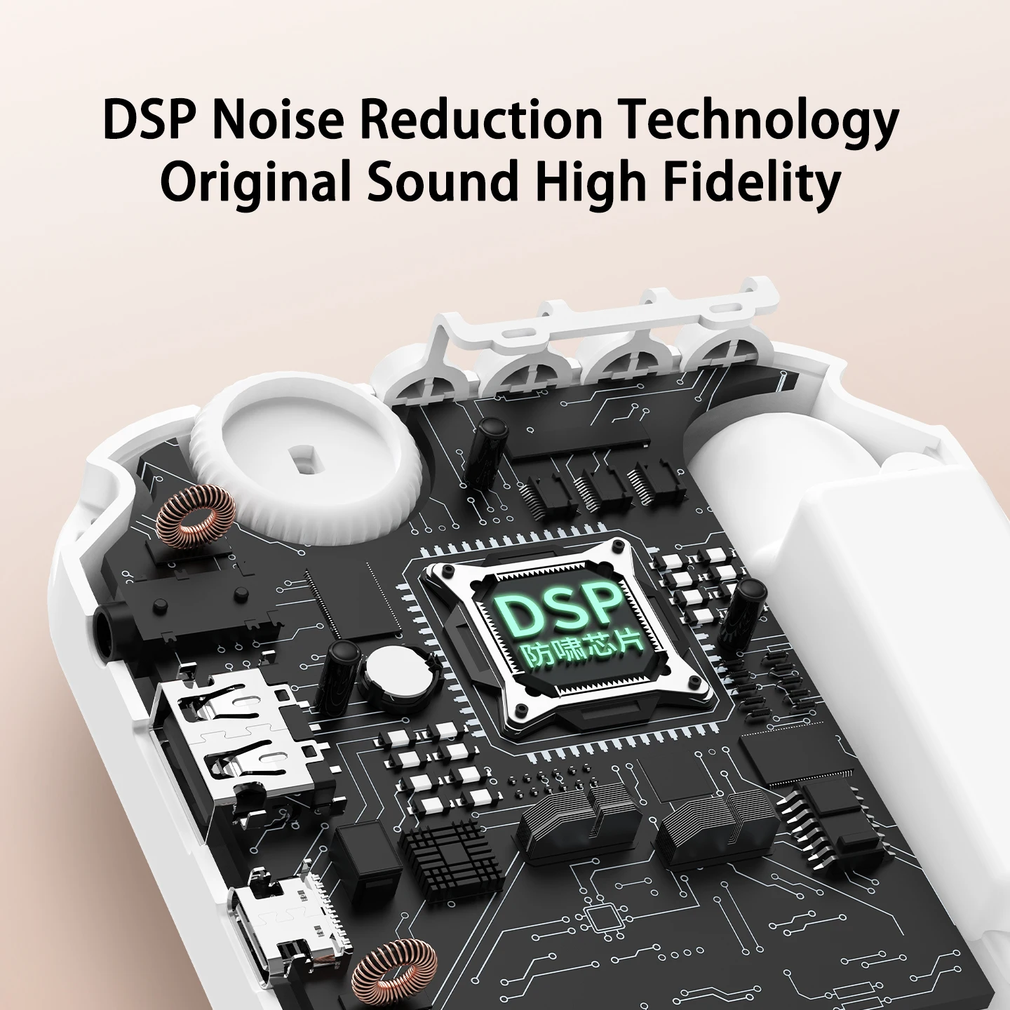 مضخم صوت لاسلكي محمول Lavalier ميكروفون DSP للحد من الضوضاء مكبر صوت قابل لإعادة الشحن للتدريس والقياس والدليل السياحي