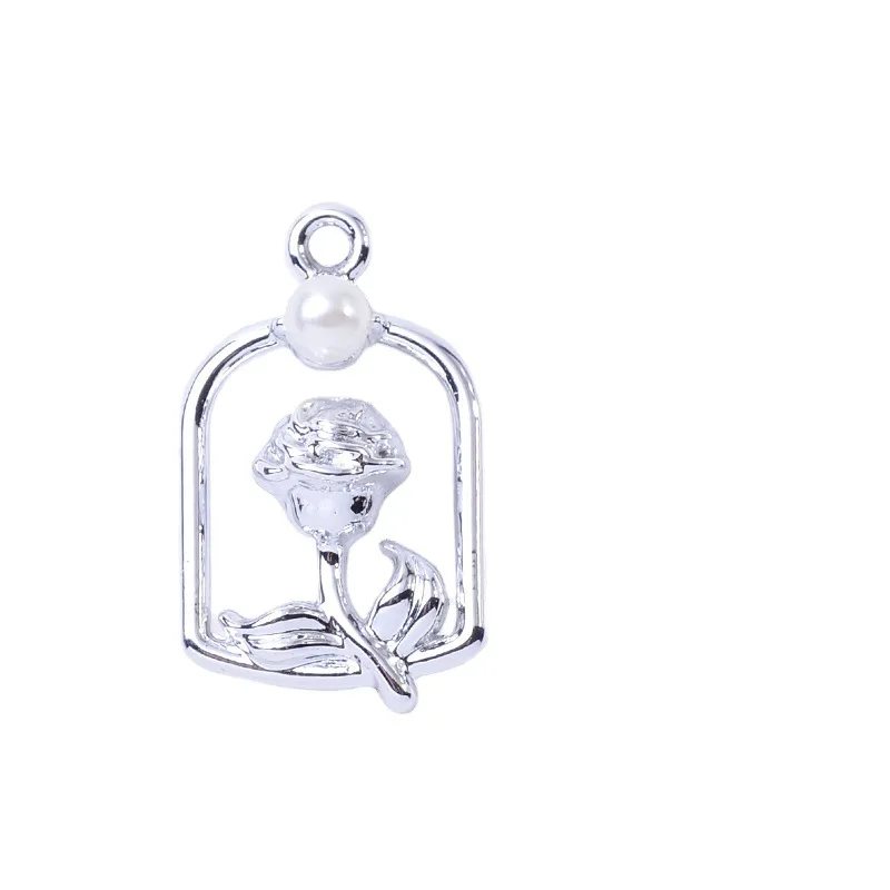 100Pcs sets DIY jewelry pendant earrings accessories drip oil rose pearl picture frame UV color retention and accessories spot