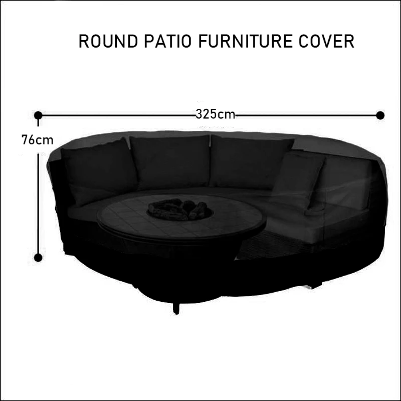 Big Size Patio furniture Chairs and Table Sets Cover,waterproofed protector Cover,325x76Hcm Durable 210D fabric,custom made