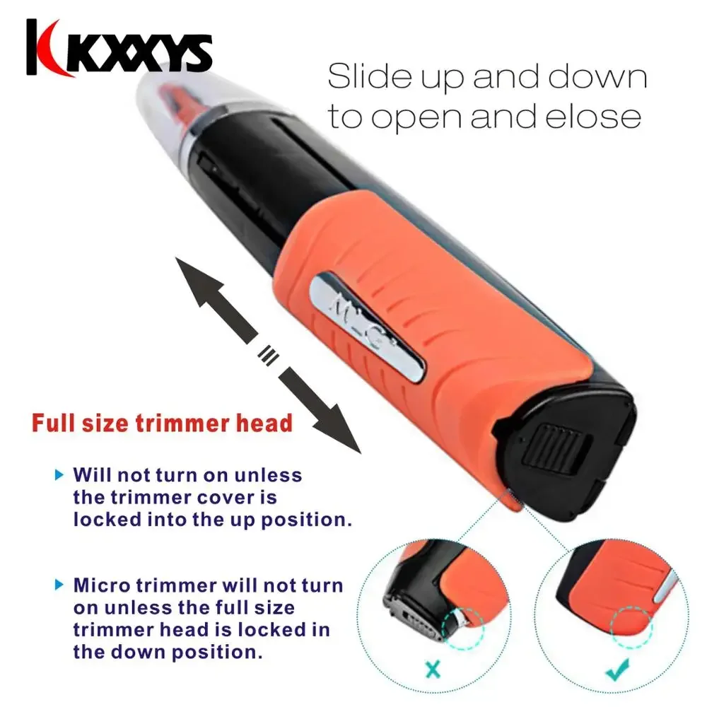 KKXXYS Precision Eyebrow Ear Nose Trimmer with LED Lights