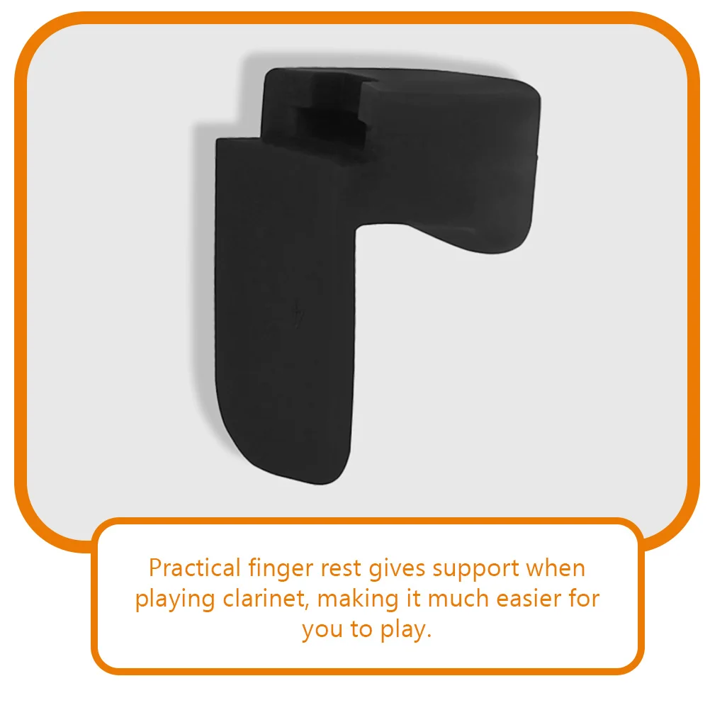 4 Pcs Clarinet Round Color Long Handle Thumb Pad (black) *4pcs Silicone Rest Finger Support for Silica Gel Cushion