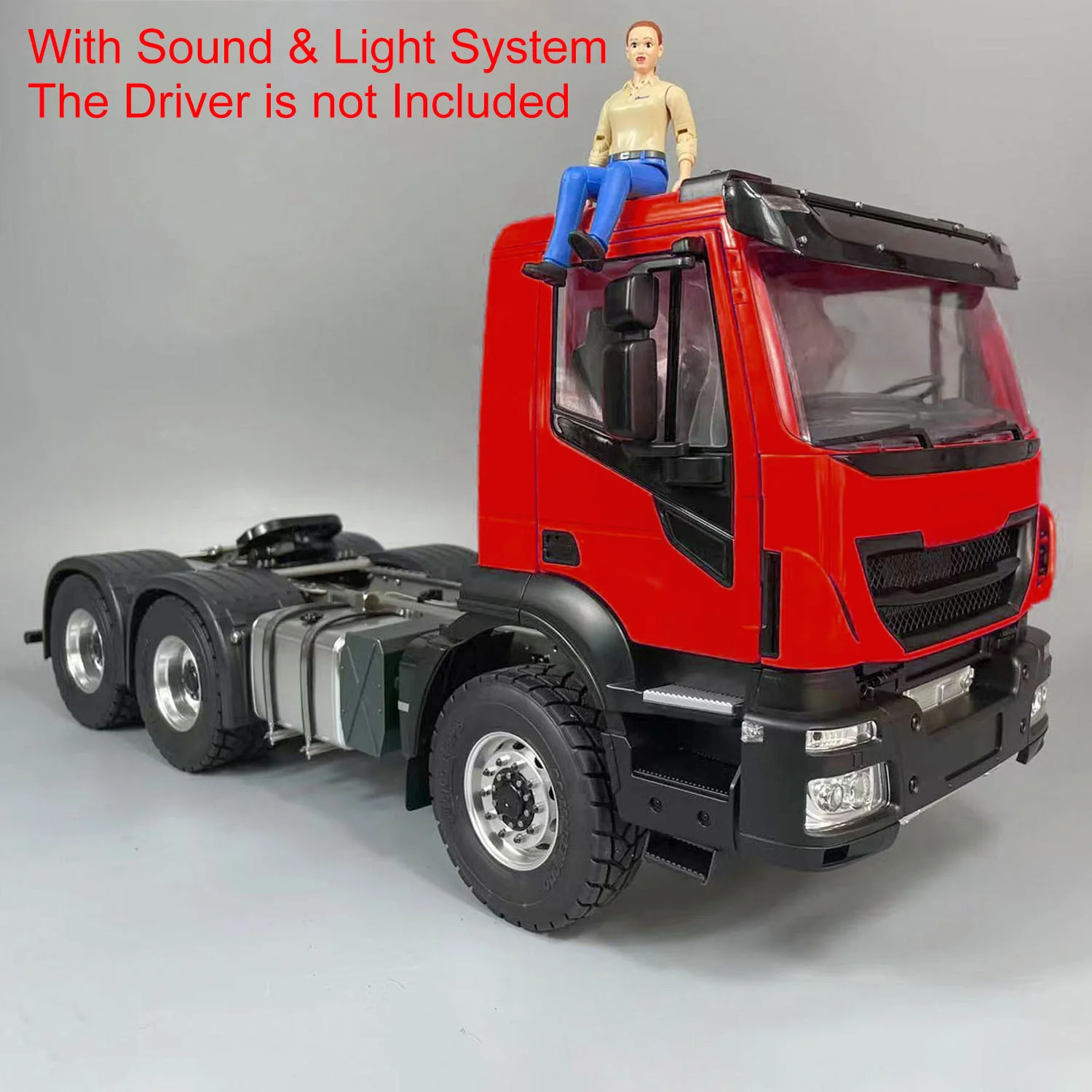 

6x6 RC Tractor Truck 1/14 Metal Chassis Radio Control Car Model with Sounds Lights System 2 Speed Transmission RC Toy TH23536