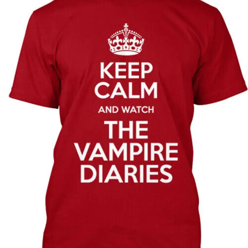 Keep Calm And Watch Vampire Diaries T Shirt Made In Usa Size S To 5Xl