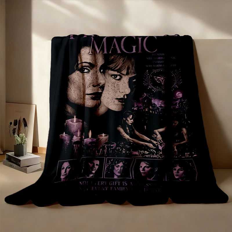 Practical Magic Movie Poster Warm Blanket, Witchy Retro Film Soft Blanket